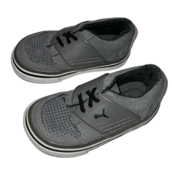 Puma Slip On Gray Toddler Sneakers Size 5 - Picture 2 of 5